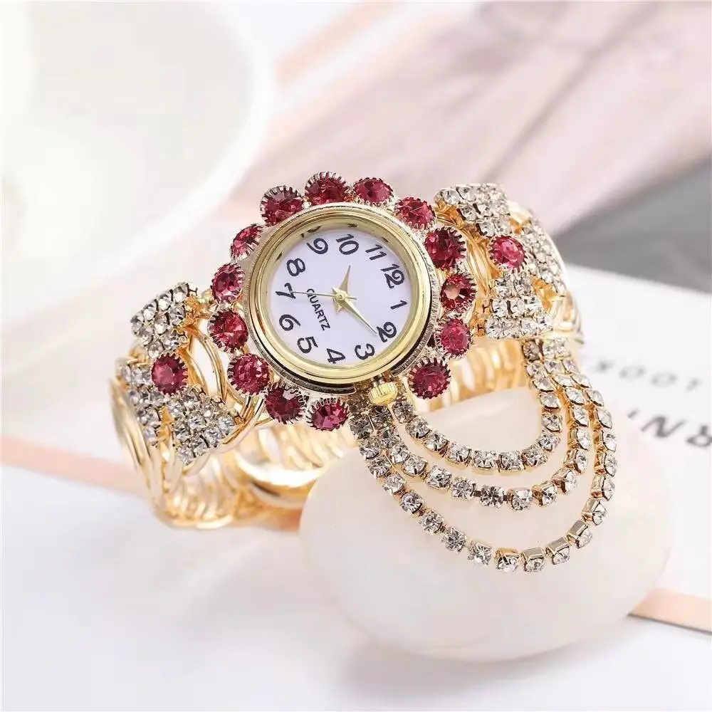 Rose Gold Ladies Wristwatch Stainless Steel Adjustable Quartz Watch Quartz Movement Lightweight Stainless Steel Watch