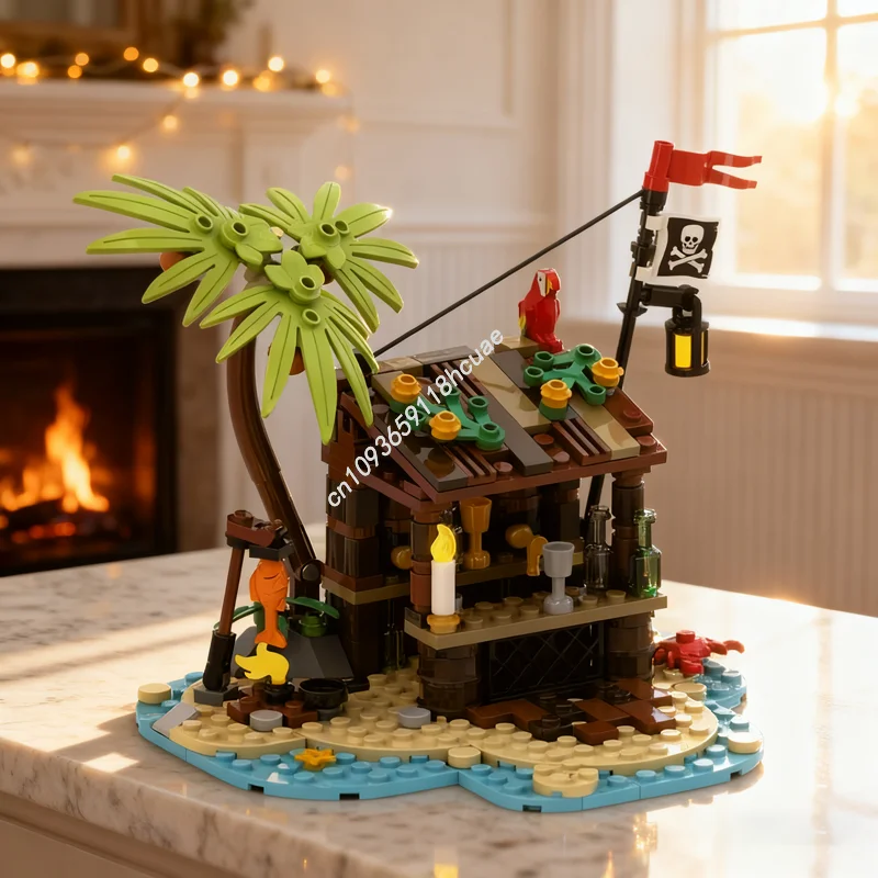 

197 шт. MOC PIRATES BAR Пиратевая модель Строительные блоки Строительство DIY Творческое образование Рождественские подарки Детская игрушка на день рождения