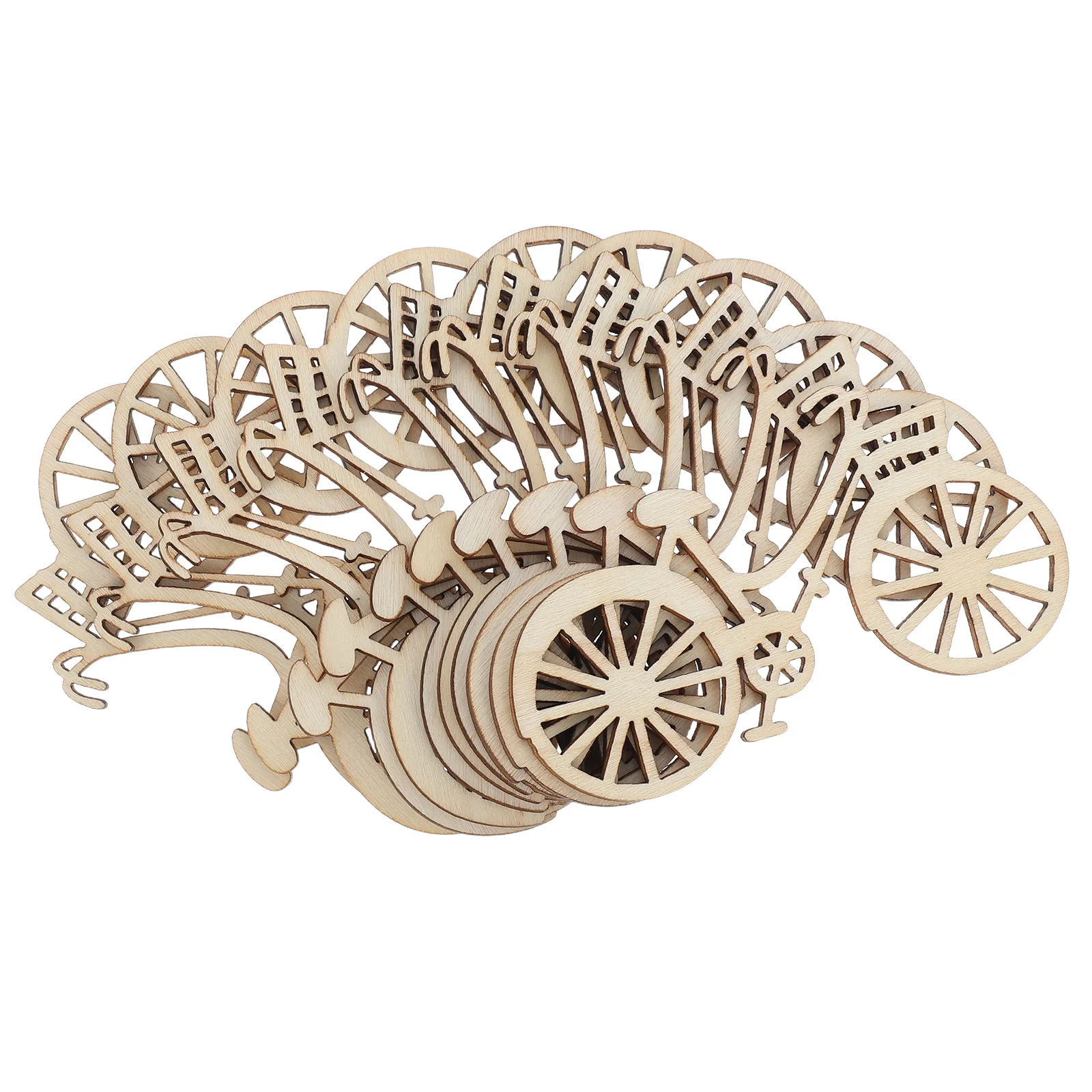 

10 Pcs Wooden Bicycle Rustic Wedding Decor Bike Craft Party Theme Lightweight Portable Long Lasting Use Exquisite Design