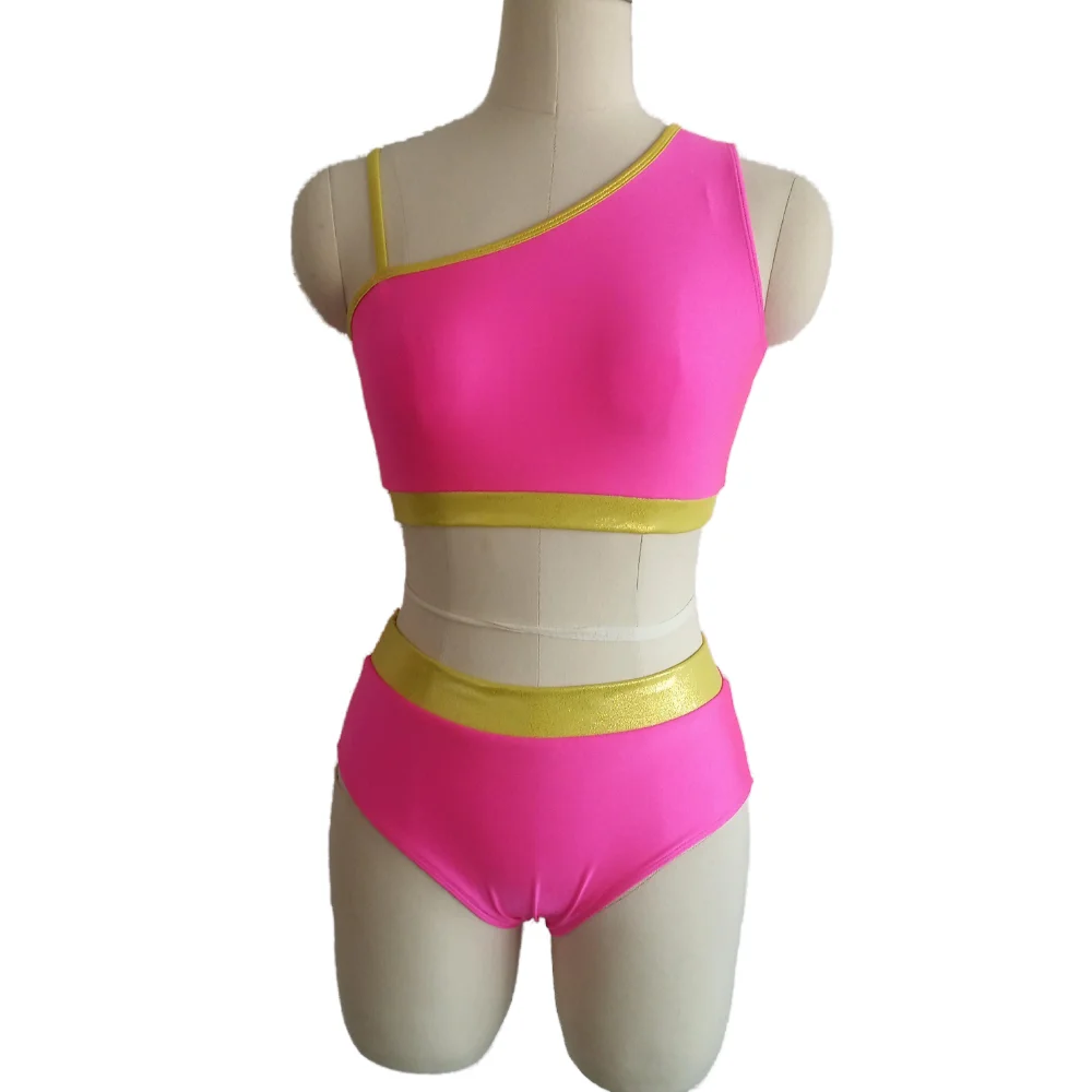 Kindermeisjes Detailhandel En Groothandel Nylon/Lycra Mesh Moderne Dans Ballet Body Suit Training Pak Dansschool Groep Performance