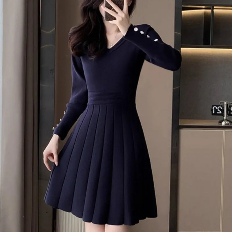 korean style winter dress Autumn and outfits 2023 new national style girls n Lee Nhi Boutique Fashion Sweater Dress Aliexpress Aesthetic
