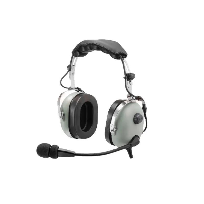 Helicopter Headset Like David Clark Aviation Headset with Dynamic Microphone Soft Foam Earpad