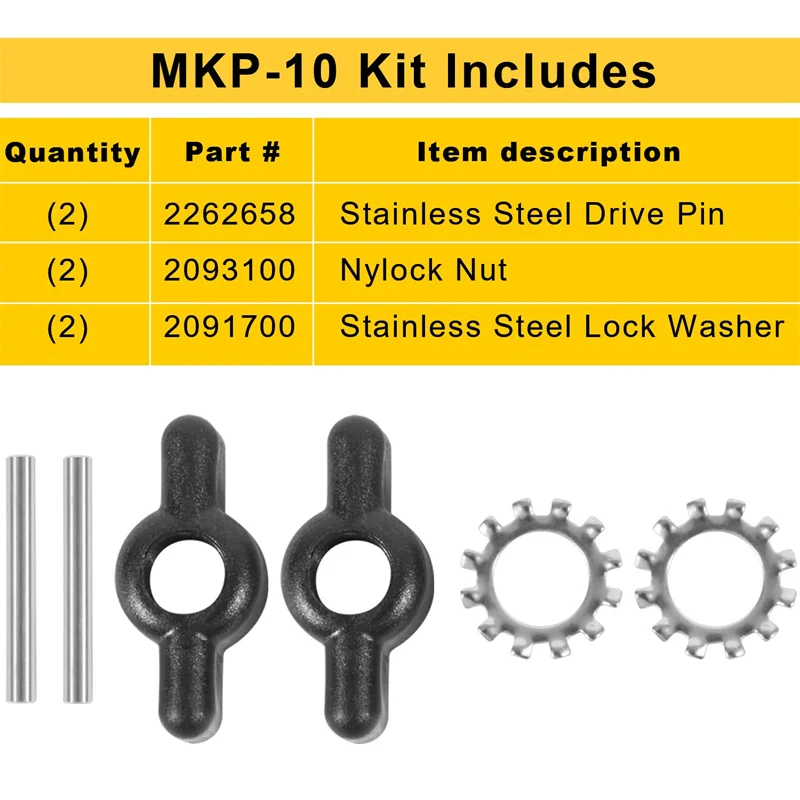 6 Pack MKP-10 Prop & Nut Kit B Fits for Minn Kota Trolling Motor Includes Prop Nut & Washer 1865011, 1/2 Inch (B) Repair Tools