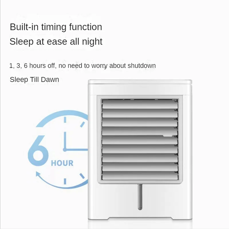 ABRN-พัดลมเครื่องปรับอากาศแบบพกพา Evaporative Mini Air Cooler, USB Powered Touch Screen พัดลมระบายความร้อนตั้งโต๊ะสําหรับโฮมออฟฟิศ