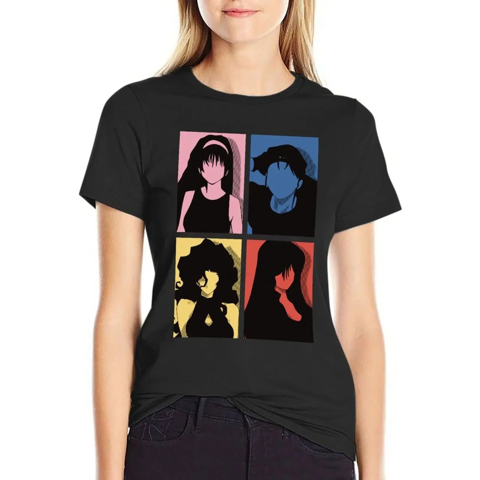 

All The Main Characters In Golden Boy Anime In A Colorful Kawaii Minimalist Pop Art Design T-shirt graphics t shirt for Women