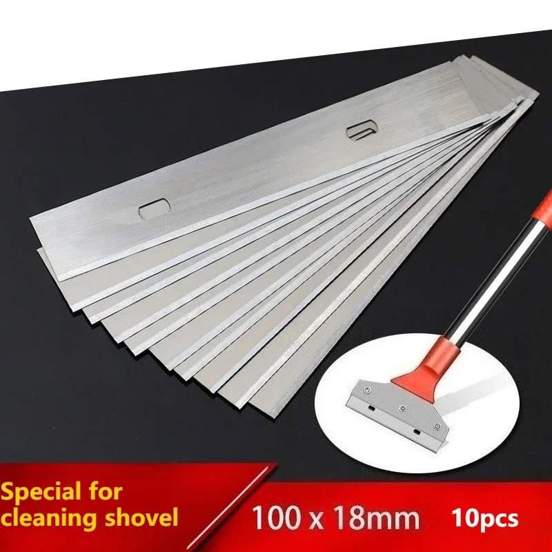 

10pcs 100x18mm Metal Shovel Scraper Blade Sharp Refined Remove Stains Ceramic Glass Floors Cleaning Tools Accessories