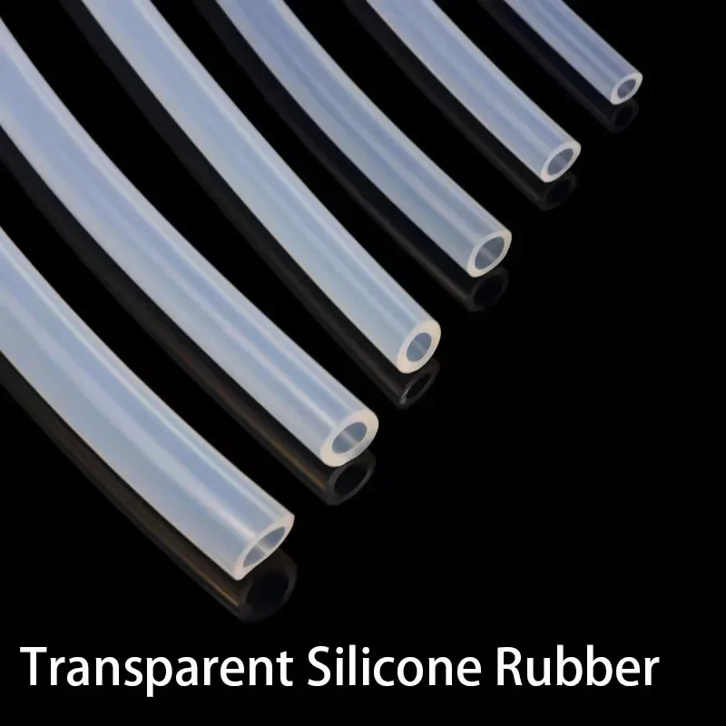 1 Meter Food Grade Transparent Silicone Rubber Hose ID 0.5 1 2 3 4 5 6 7 8 9 10 mm Flexible Nontoxic Silicone Tube Clear soft