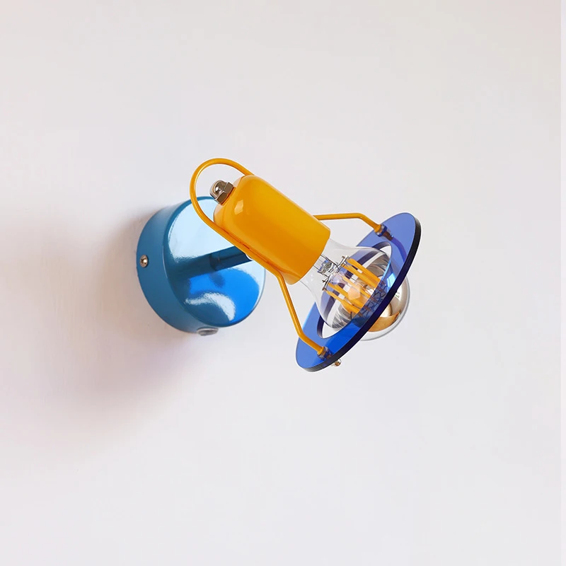 Memphis Medieval Wall Lamp Vintage Colorful Bauhaus Simple Living Room Bedroom Children's Room LED Wall Lamp