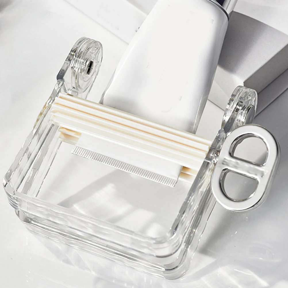 

1PC Toothpaste Squeezer Plastic White Manual Dispenser for Creams Lotions Cosmetics Moisturizers Craft Glue Ointments Home Use