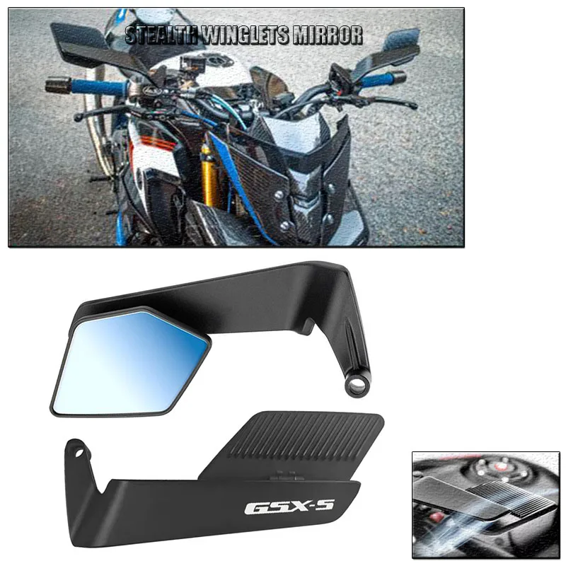 For SUZUKI GSXS750 GSXS1000 GSXS1000F GSX-S250 GSX-S150 GSX S 750 1000 250 150 GS Motorcycle CNC rearview mirror fixed wing