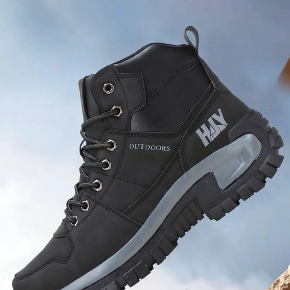 Waterproof Style Hiking Boots For Men Mid Top Climbing Sneakers Anti Slip Tactical Footwear Outdoor Training Shoes