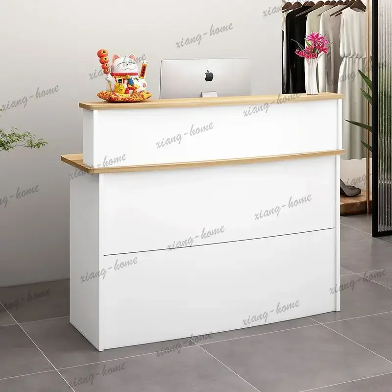 Factory Direct Simple Multi-functional Reception Desks Cashier Clothing Modern Beauty Salon Reception Desks Hotel Shop Furniture