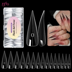 BNG 새로운 150Pcs 클로 모양 듀얼 네일 폼 클리어 네일 확장 팁 세트 풀 커버 네일 아트 몰드 재사용 가능한 네일 팁 스케일