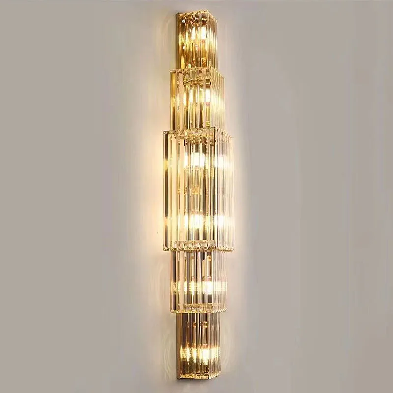 

Hotel Lobby Crystal Wall Lamp Club Hall Luxury Villa Living Room Duplex Sales Office Banquet Hall Light Luxury Lighting