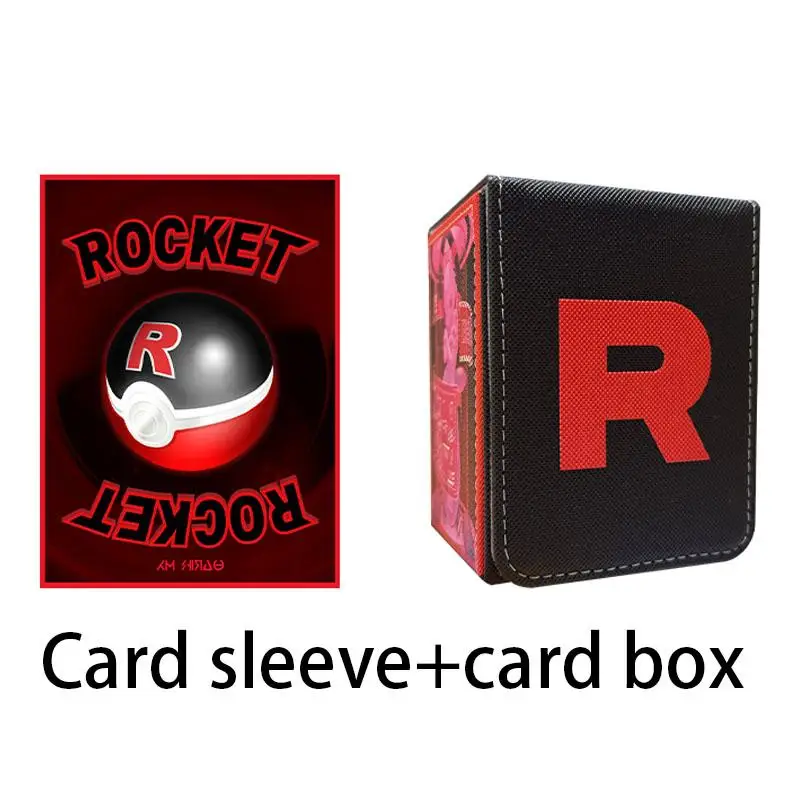 

R Team Rocket Card Sleeve Коробка для карт DIY Большая вместительная кожаная коробка для карт Утолщенная коробка для хранения карт с коллекцией аниме-игр