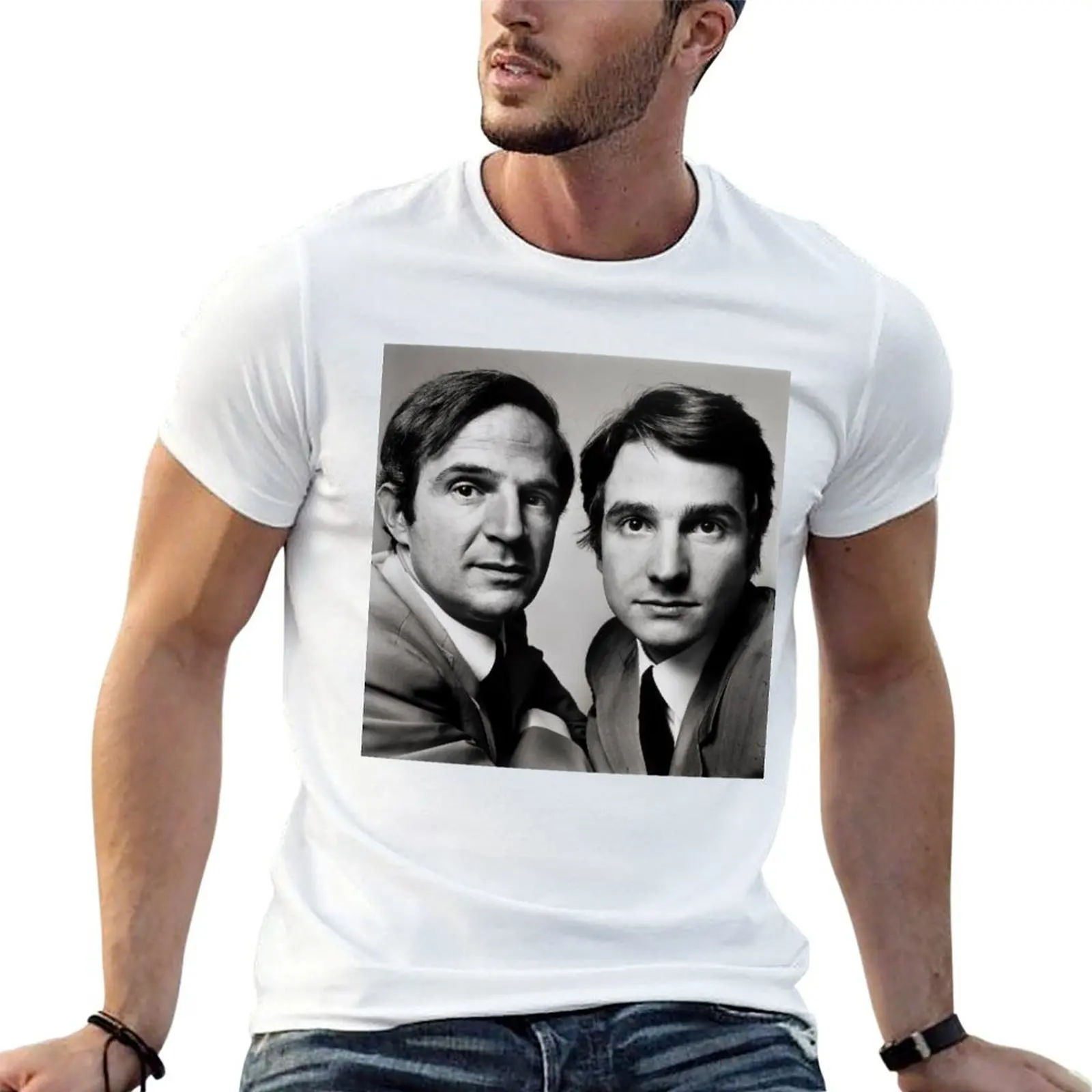 Camiseta de François Truffaut y Jean-Pierre Léaud, camiseta informal para hombre, camisetas gráficas de lujo para hombre