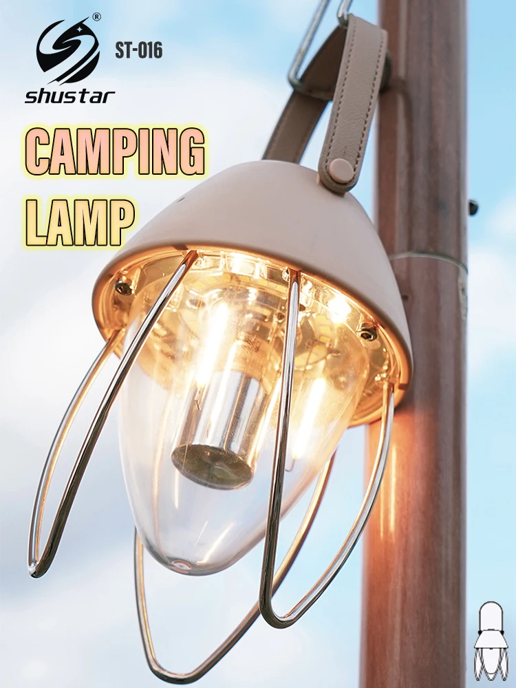 

Rechargeable Portable Lantern American Vintage Style Camping Lights Tent Lights Stepless Dimming Tent Outdoor Lighting Equipment