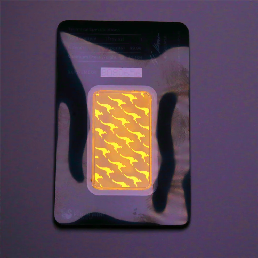 5 جرام-100 جرام أستراليا الذهب بار سلسلة ختم التعبئة والتغليف مع رقم تسلسلي مستقل النحاس الأساسية وهمية الذهب كتلة الحرفية جمع