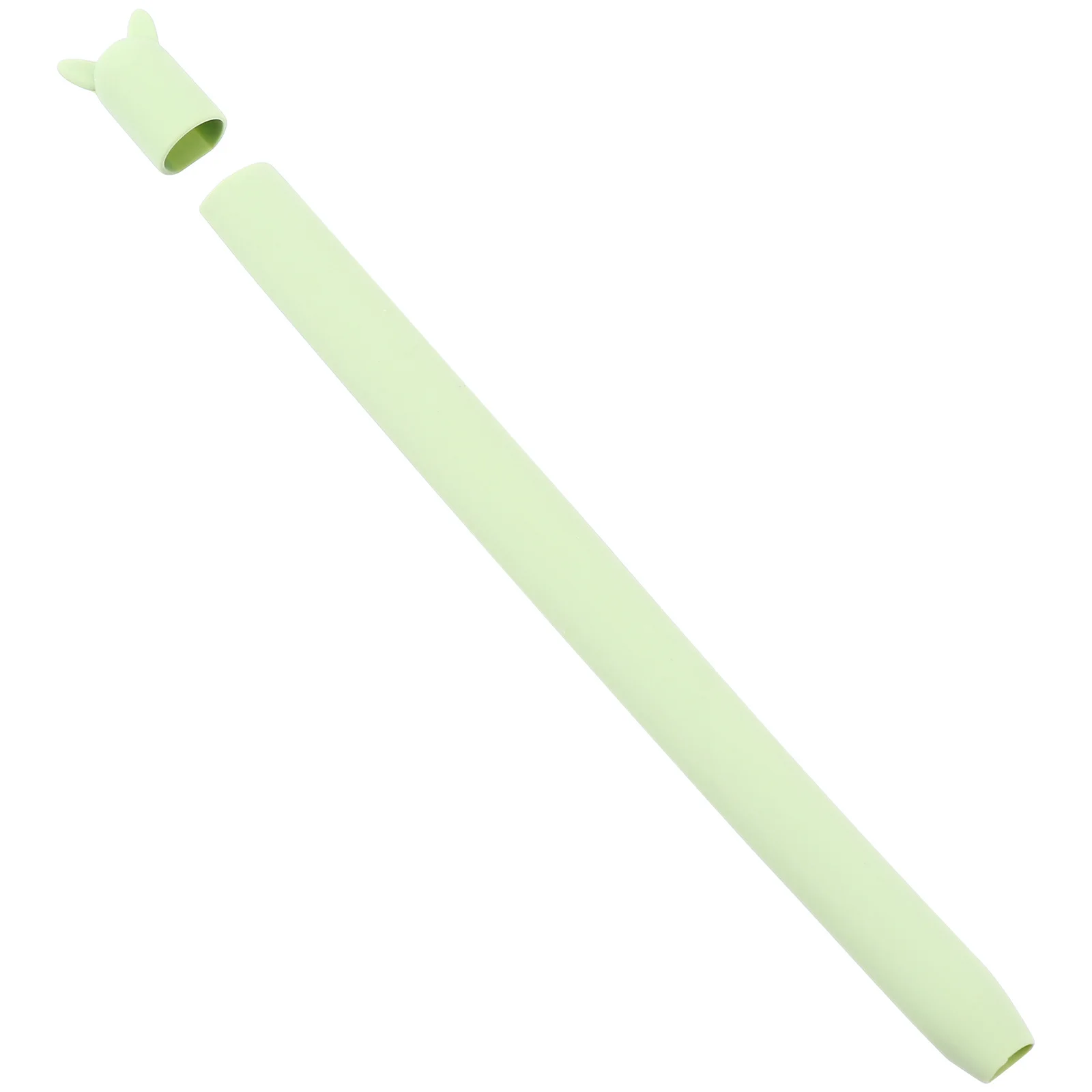 غطاء القلم آذان أرنب الكرتون سيليكون القلم حامي عدم الانزلاق قبضة لقلم رصاص 2 أدوات شاشة تعمل باللمس الملحقات