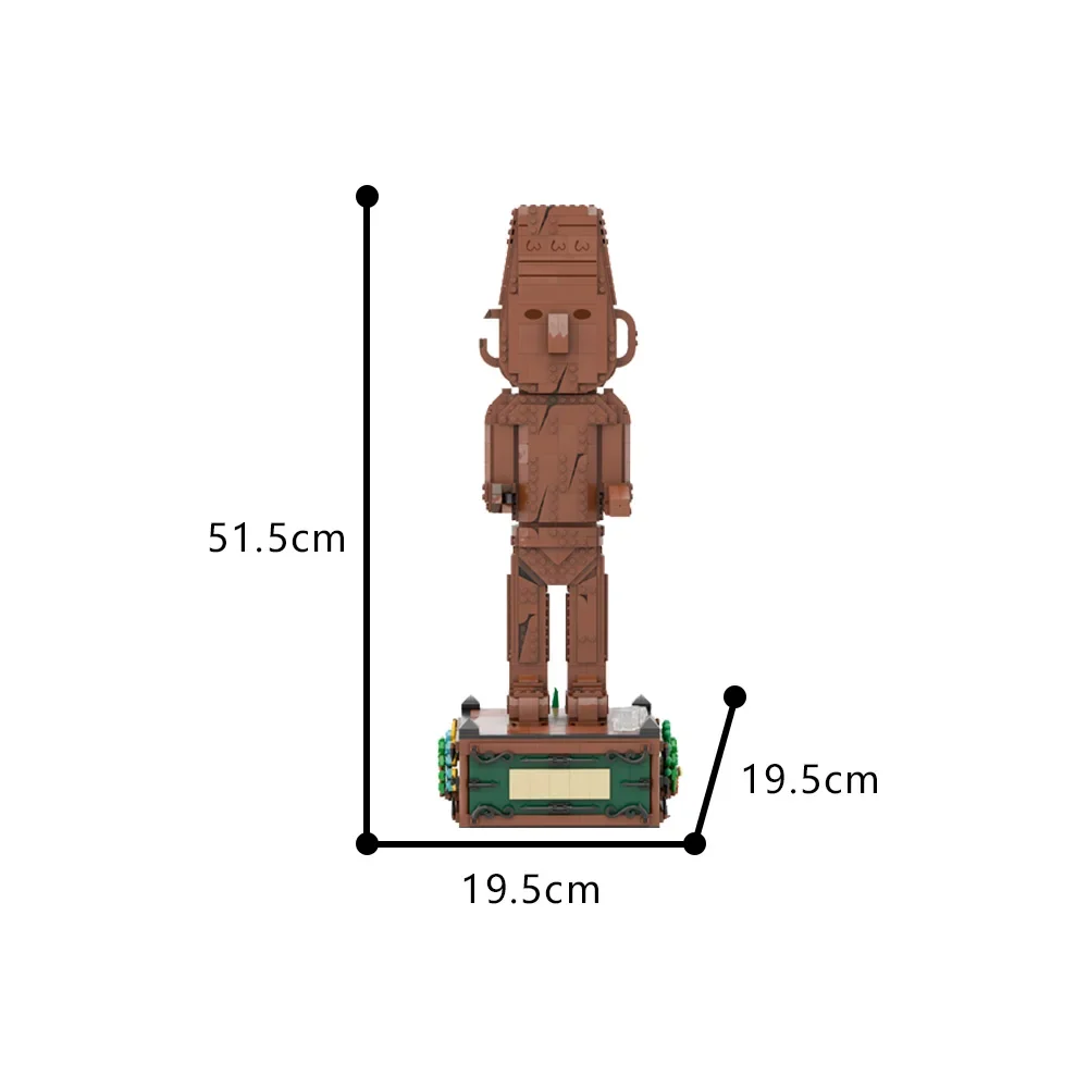 MOC The Broken Ear Idol Model importer décennie ks, Adventure Animation Museum Statue, Action Rick, Assemblé Brick Toy, Kids Gift