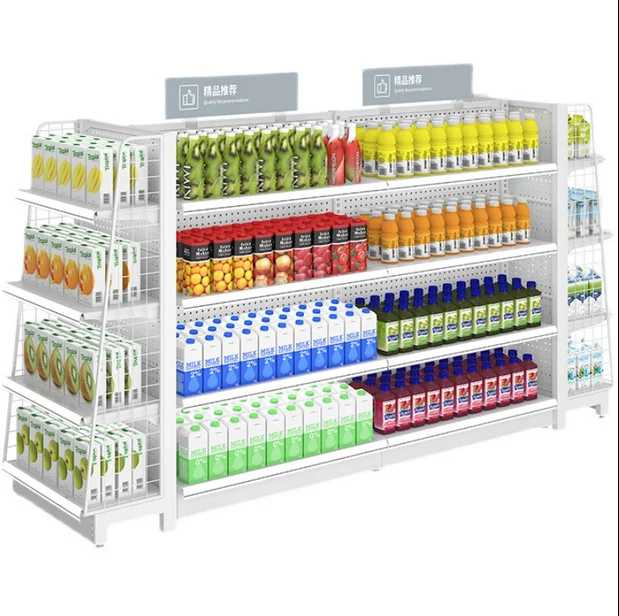 Supermarket shelves, convenience stores, display shelves, snack sheets, double-sided display cabinets