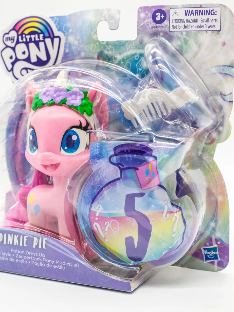 Hasbro Genuine Original My Little Pony Magic Bottle Series Anime Figures Pinkie Pie Fluttershy 13cm Ornament Toy Collect Model