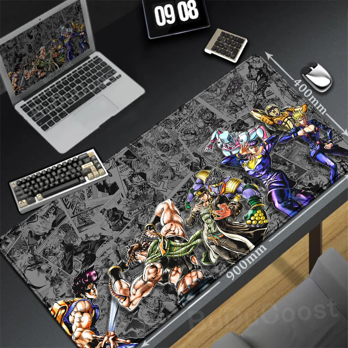 

Xxl Large Lock Edge Mousepad Gamer 40x90cm Anime Jojo Bizarre Adventure Keyboard Desk Mats Gaming Accessories Non-slip Mouse Pad