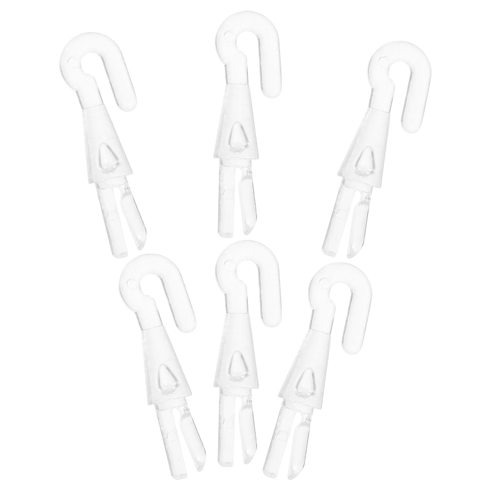 6 Pcs Blind Hooks Replacement Shutter Turn Rod Head Window Blinds Wand Transparent Plastic Mini