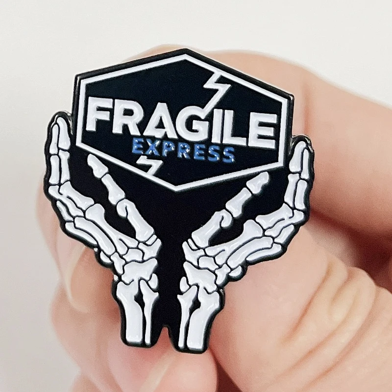 Death Stranding game enamel pin fragile express skeleton hands metal badge brooches Jewelry Collectibles Gifts