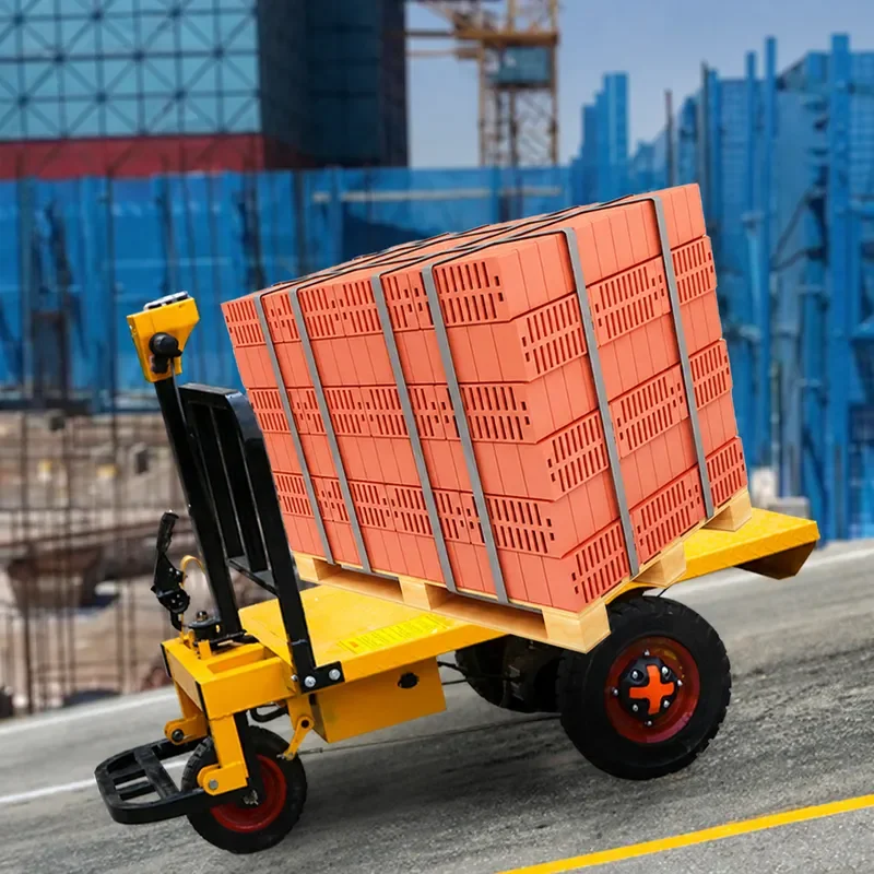 Electric Flat Panel Hand Truck Folding Trolley for Warehouse Moving Decoration Goods Transport Heavy Duty Platform Cart