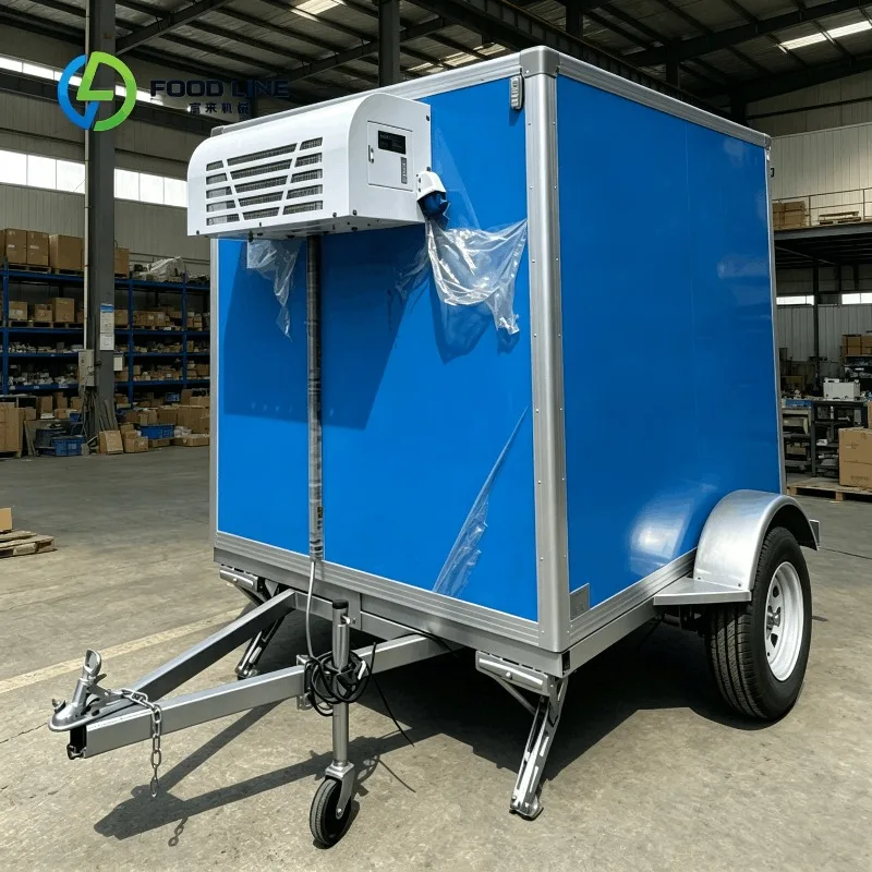 Customized Insulated Cargo Trailer With Single Axle And Aluminum Diamond Plate For Ice Cream Delivery Bulk Purchase Save Money