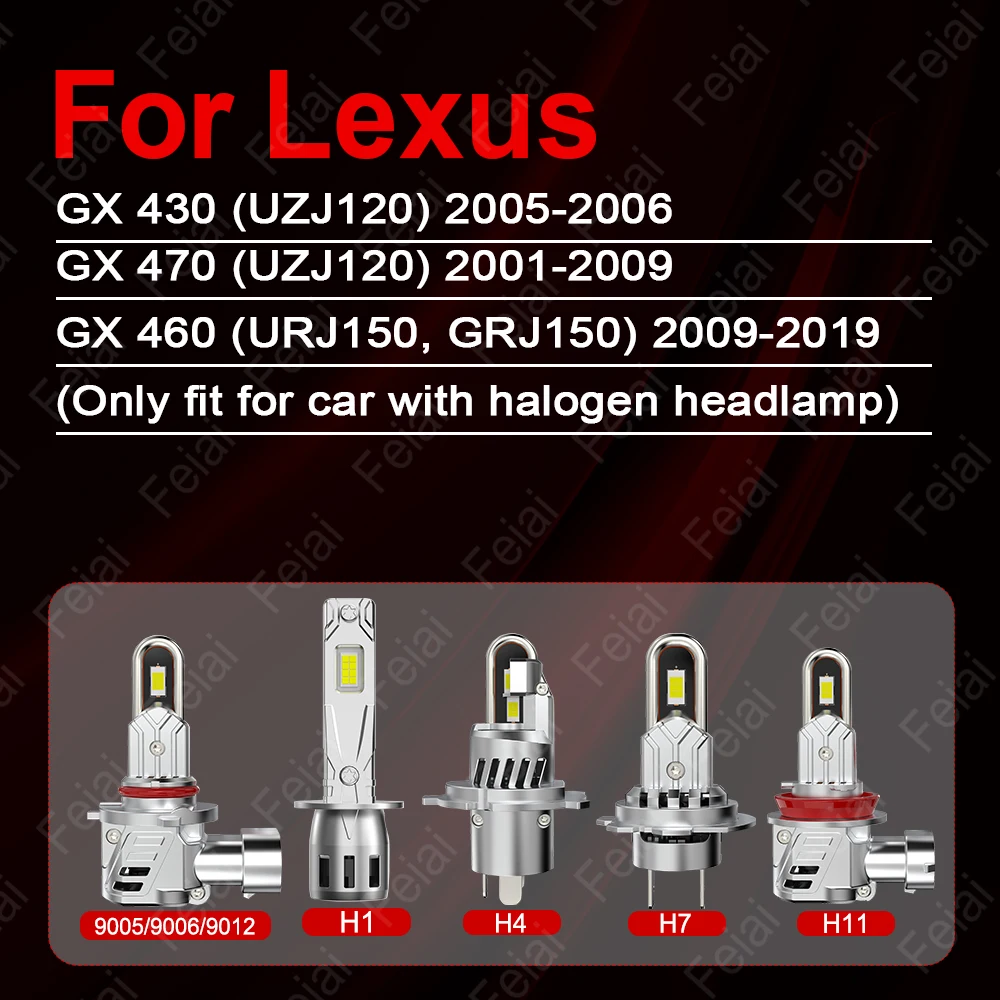For Lexus GX460 GX470 Headlights LED Bulb GX 460 470 430 Tuning Accessories Headlight 2005-2007 2008 2009 2010 2011 2012-2019