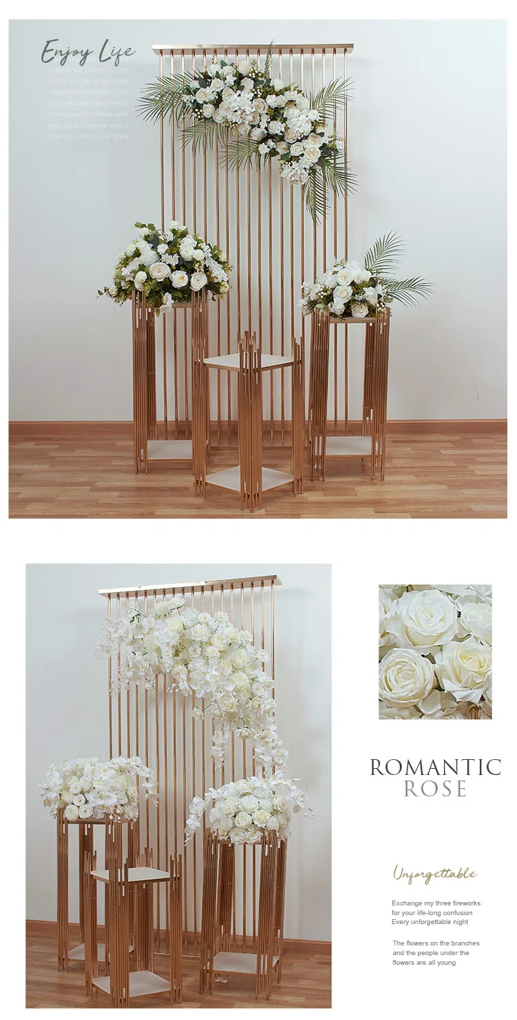 Vielseitige Weiße Künstliche Blumenreihe für Hochzeiten, Hängende Blumen für Wege, Deko-Set mit Kunstblumen für Schaufenster und Ausstellungen – Detail 6