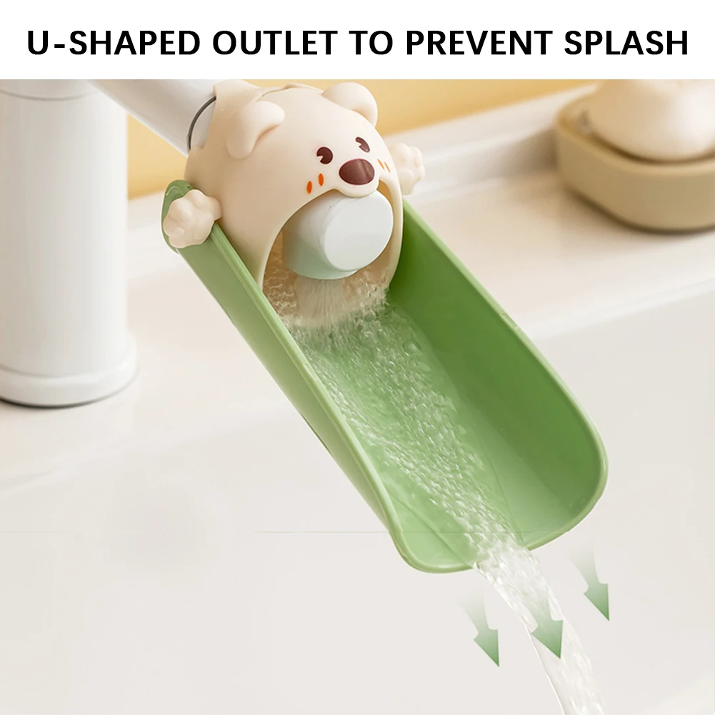 Kids Cartoon Faucet Extender Spout, Practical Splash‑Proof Hand Washing Helper for Home Kitchen Sink Fixtures view 4
