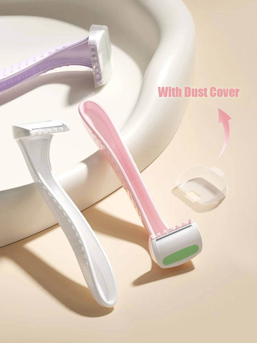 3 Colors Mixed Mini Intimate Hair Razor Set - Personal Hygiene Bikini Line Trimmer for Women Men Pubic Leg Armpit Upper Lip Hair