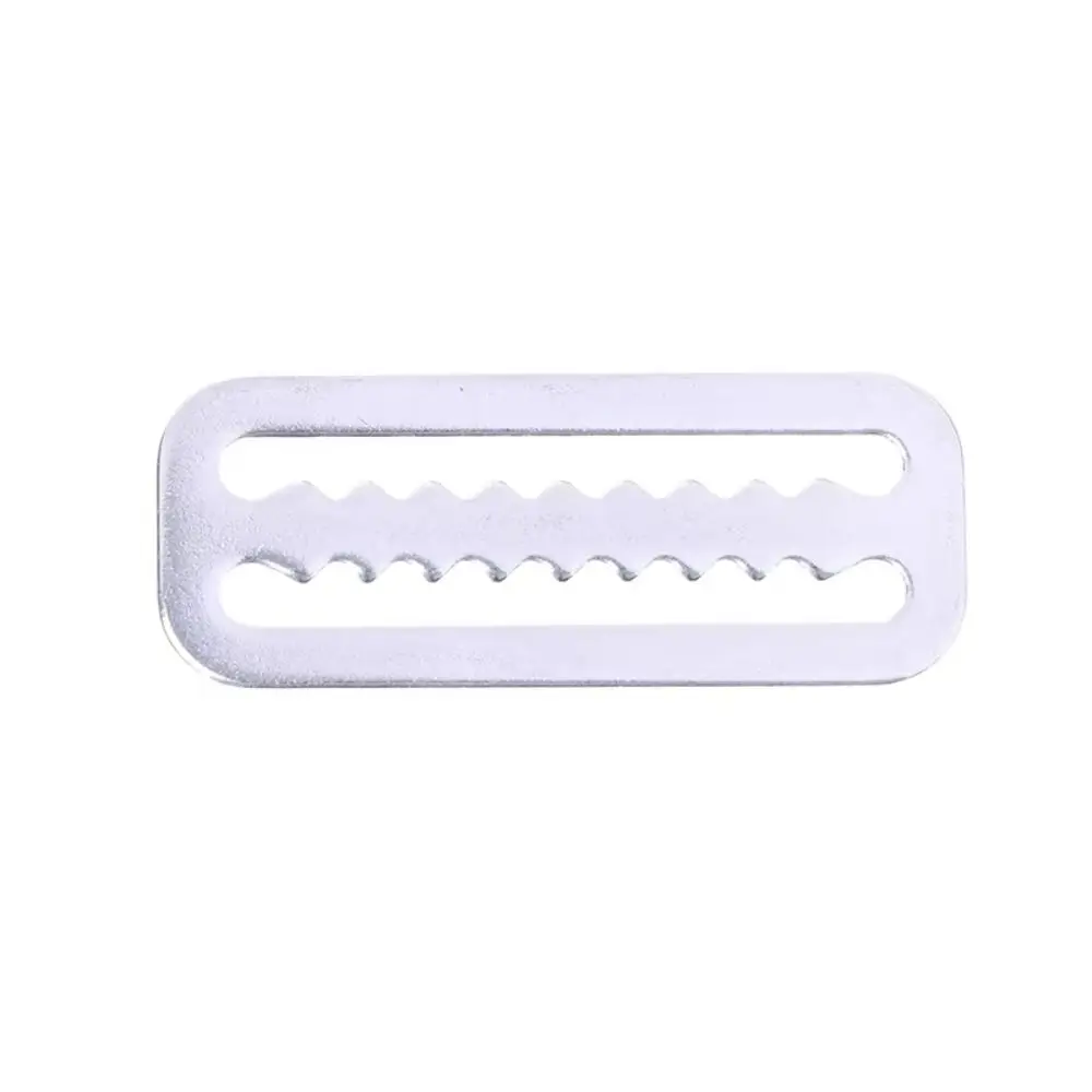 1/5PCS Slide Keeper Ring Diving Weight Belt Serrated Locking Stainless Steel Belt Buckle Double Slot Structure Webbing Buckle