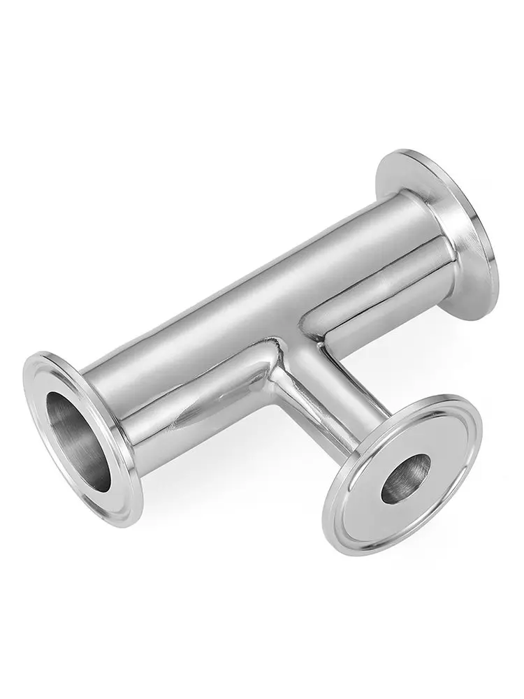304 stainless steel sanitary grade quick loading variable diameter tee clamp type chuck quick polishing reducer T-type adapter