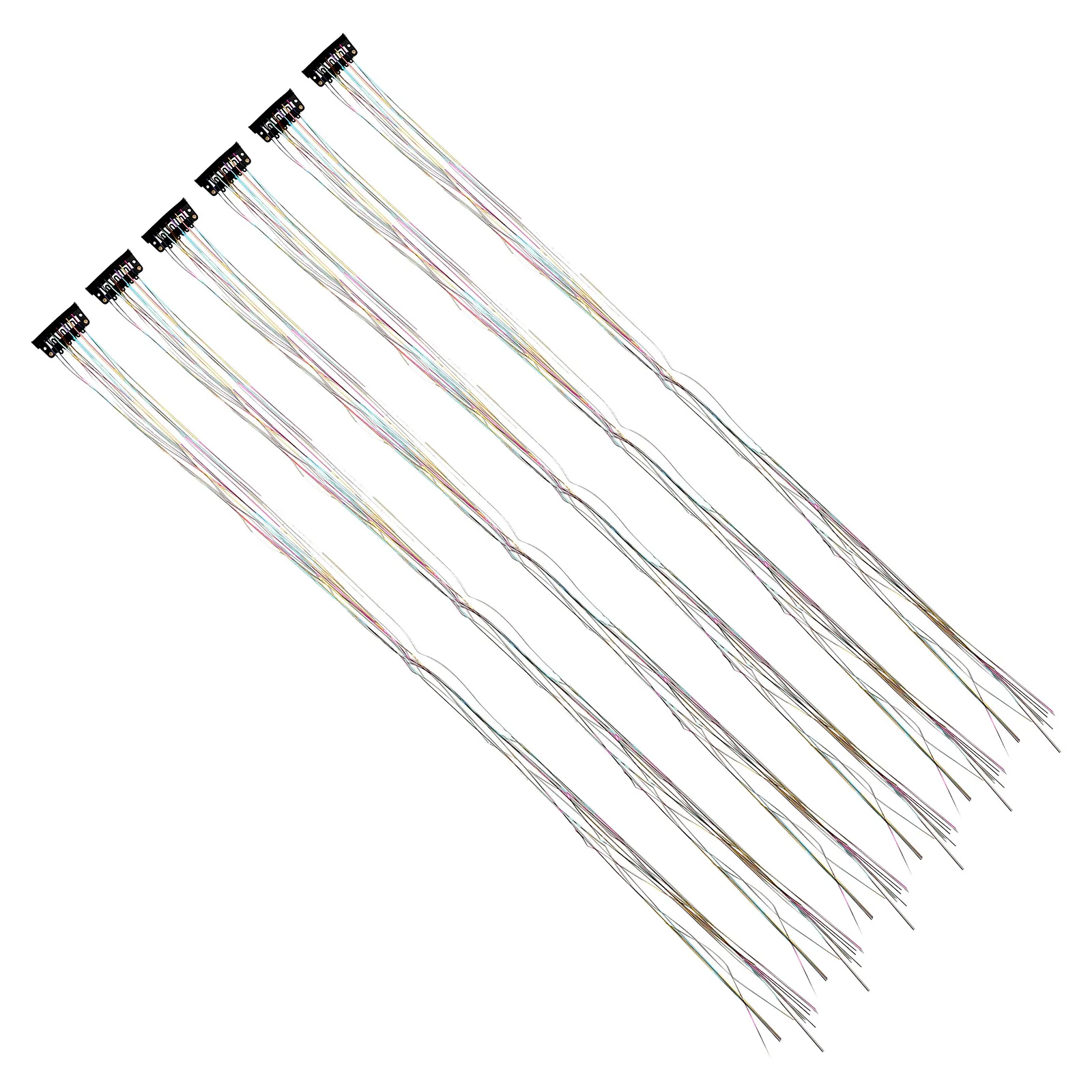 

6pcs Hair Tinsel Strands Gold Silver Braided Rope Durable Versatile Styling Hair Accessories Women Girls