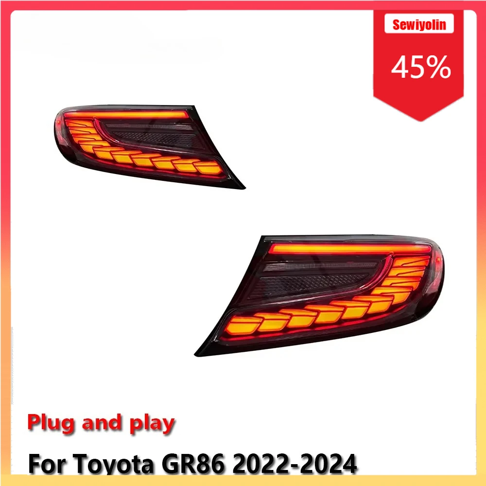 

Car LED Tail Light Automobile Parts For Toyota GR86 2022-2024 Auto Fog DRL Brake Turn Signal Lamp Plug and Play
