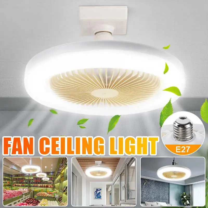 

NEW LED Ceiling Fan Modern Lamp White Light 26cm for Bedroom Decoration Lighting Ceiling Fan with Lights Good Sleep AC85-265V