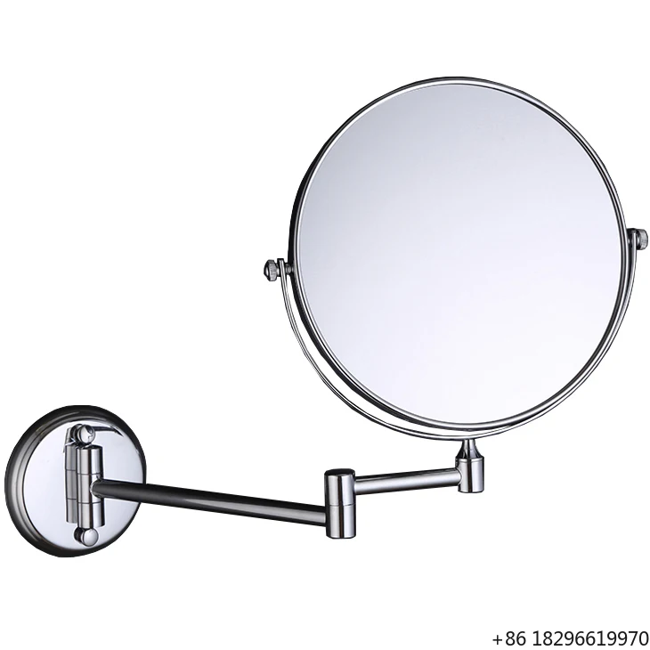 3X Magnifying Foldable Shower Mirror Double Sided Wall Mounted Cosmetic Shaving Makeup Mirror For Bathroom