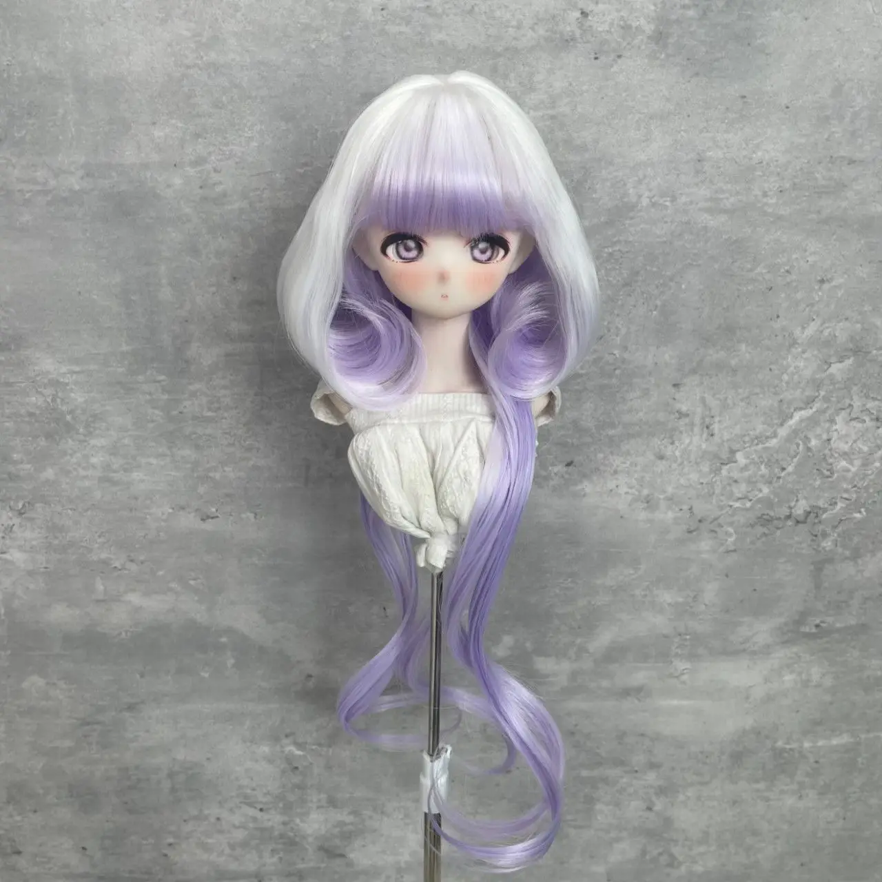 New 60/45Cm 1/3 1/4 Bjd Doll Wig Fashion Gradient Jellyfish Head Easy To Wear Hair Cover Dress Up Bjd Doll Accessories No Doll