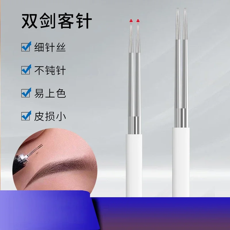 

Microblading Embroidery Agulha 50pcs 3P Tebori Tattoo Fog Needle Permanent Makeup 2P Round RS Manual Eyebrow Blades