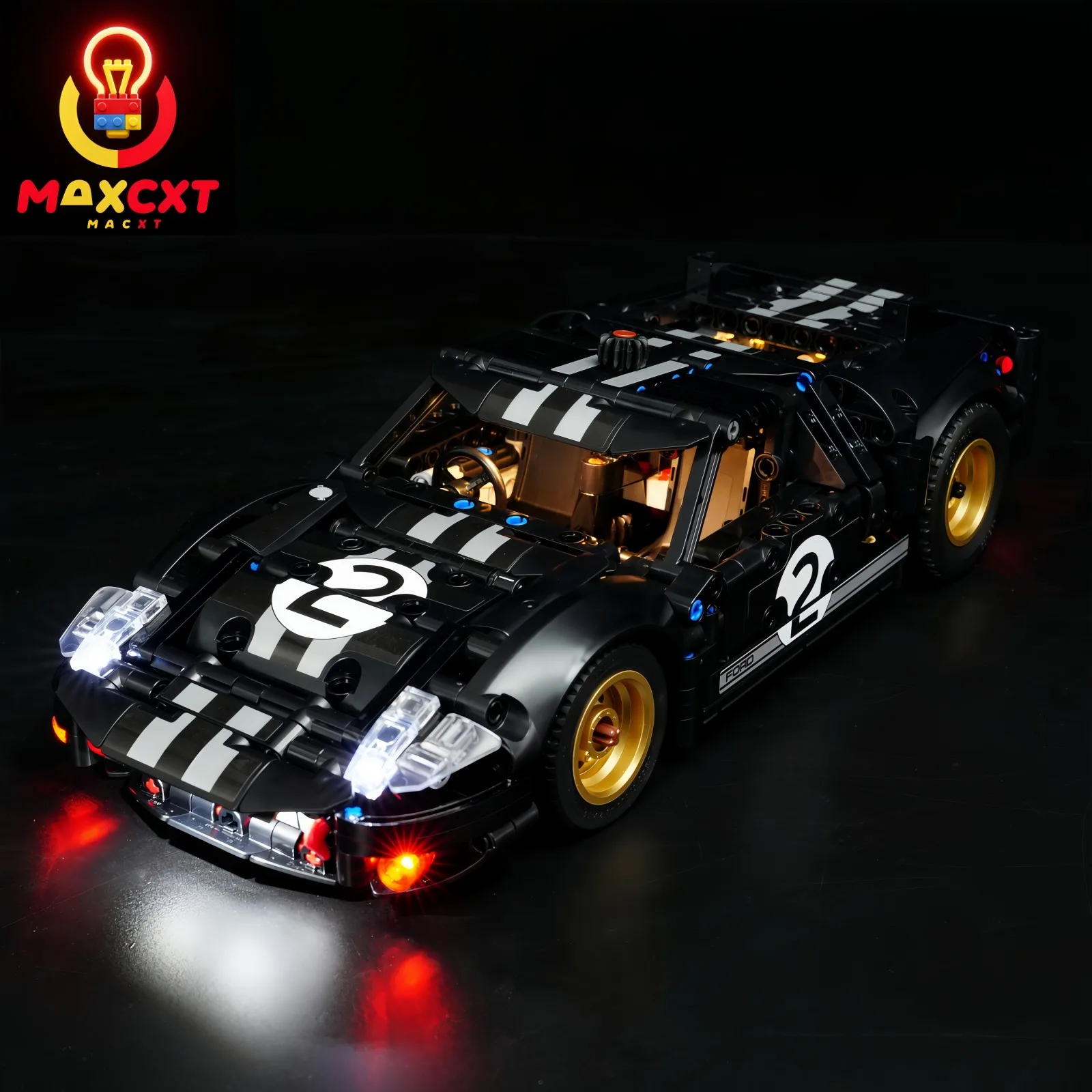 MAXCXT 5V LED Light For Lego 42223 Technic 1966 Ford GT40 MKII DIY Decorative Lamp Not Include Building Blocks Set
