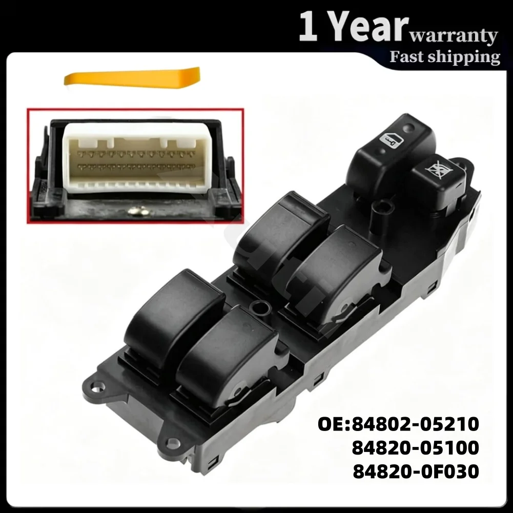 Master Power Window Switch for Toyota Avensis T25 2003‑2008 Driver Side Lifter Button 84802‑05210 84820‑05100 Car Accessories