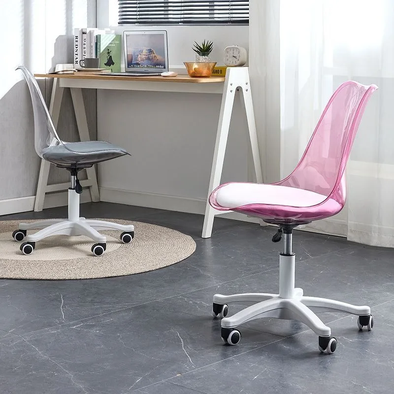 

Computer Chair Transparent Acrylic Office Chairs Home Study Lift Chair Bedroom Dormitory Makeup Stool Recliner Chairs Furniture