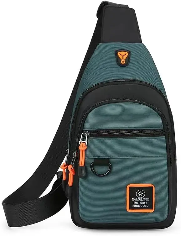 Sling Bag Small Sling Backpack Travel Backpack Hiking Daypack Adjustable Shoulder Strap Chest Bag Multipurpose Cross Body Bag(Gr