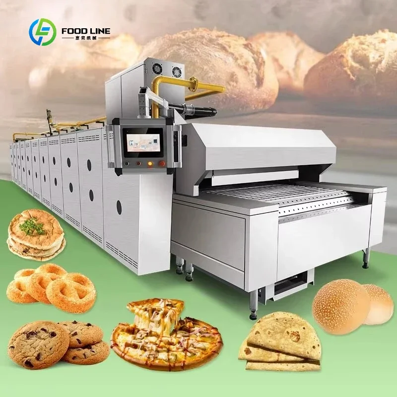 Continuous Solar Food Electric Heat Cookie Tunnel Potato Chips Baking Drying Oven With Conveyor for Piza Customized