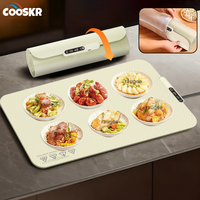 Electric Food Warmer Plate Foldable Warming Tray Dining Heater Table Mat Food Fast Heating Plate Portable Electric Food Warmer