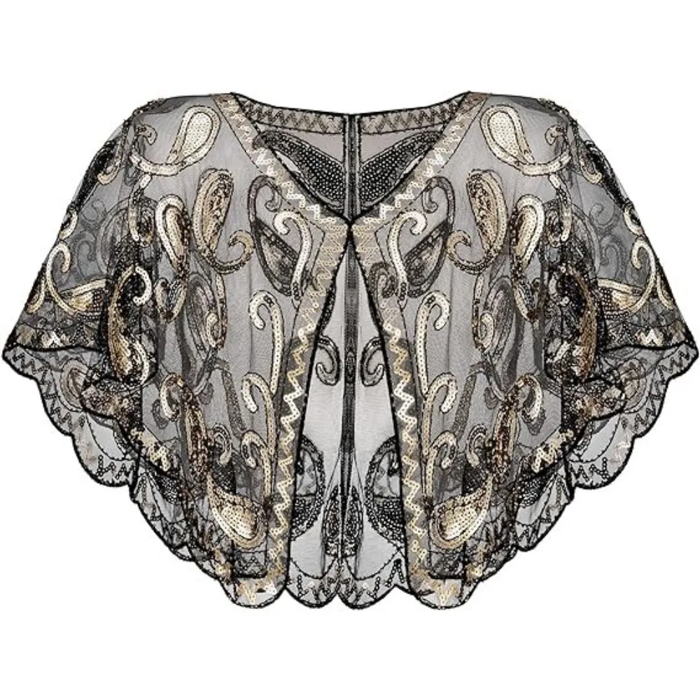 PESENAR – ensemble de déguisement de fête Vintage, bandeau à plumes, bijoux en perles, gants longs noirs, Style magnifique